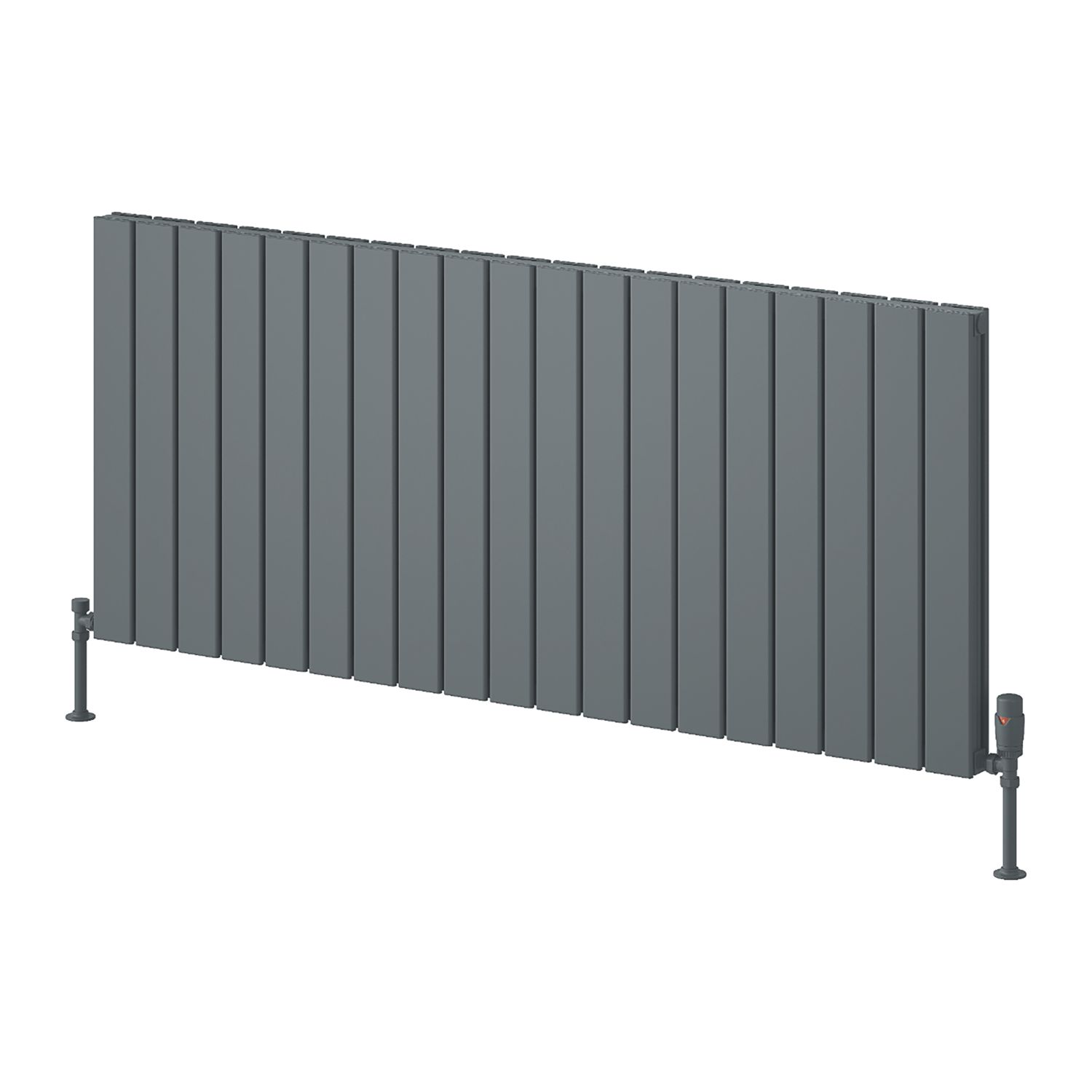Reina Piatto Double 600mm x 1420mm 5191BTU Anthracite Horizontal Designer Radiator (570EE)