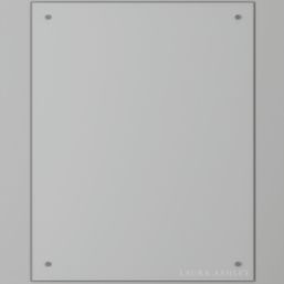 Laura Ashley  Clear with Brushed Chrome Caps Kitchen Splashback 600mm x 750mm x 6mm