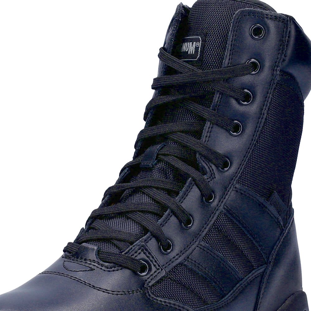 Magnum Panther Size 4 Black Lace Zip Non Safety Work Boots Screwfix