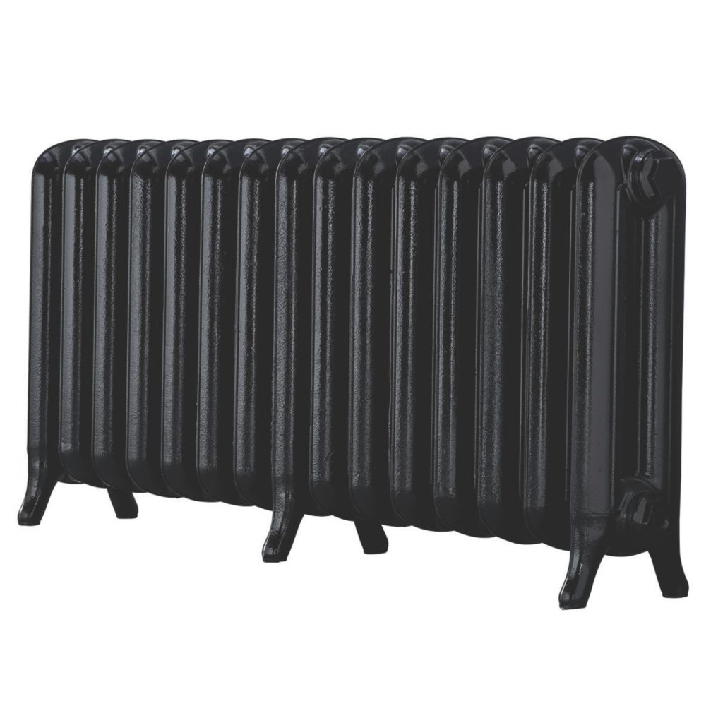 Arroll 549mm X 1174mm 4350btu Black Cast Iron 2 Column Radiator - Screwfix