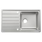 Apollonia 1 Bowl Stainless Steel Reversible Sink & Drainer  864mm x 500mm