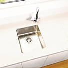 Metis  Sand Worktop Module with 1 Bowl Stainless Steel Sink 3050mm x 620mm x 15mm