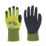 Wonder Grip WG-310HY Comfort Protective Work Gloves High-Viz Yellow / Black X Large