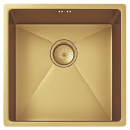 ETAL Elite 1 Bowl Stainless Steel Kitchen Sink Gold 440mm x 440mm