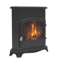 Be Modern Elstow Matt Black Electric Stove 570mm x 618mm