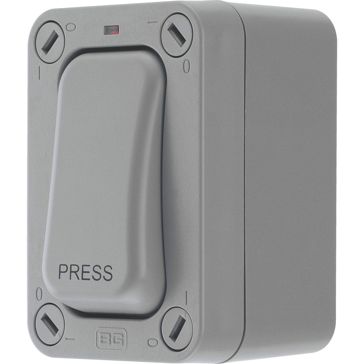 British General Storm IP66 20A 1-Gang 1-Way Weatherproof Outdoor Retractive Switch with LED (570XF)