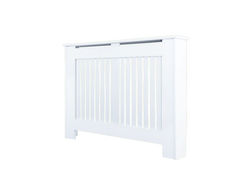 Contemporary Kensington Radiator Cover Medium White 1195mm x 200mm x
