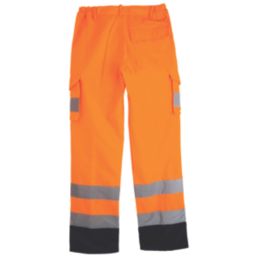 Pro RTX High Visibilty  Cargo Trousers Orange 40" W 33" L