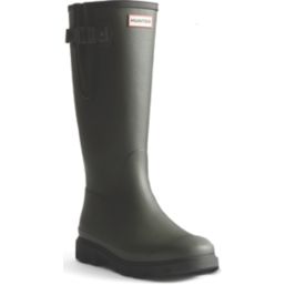 Hunter Field Downpour Adjustable Size 8  Olive Non Safety Wellies