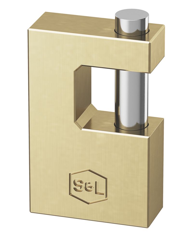 Smith & Locke Brass Closed Shackle Padlock 90mm Screwfix