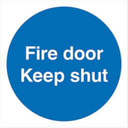Non Photoluminescent "Keep Shut" Fire Door Sign 100mm x 100mm