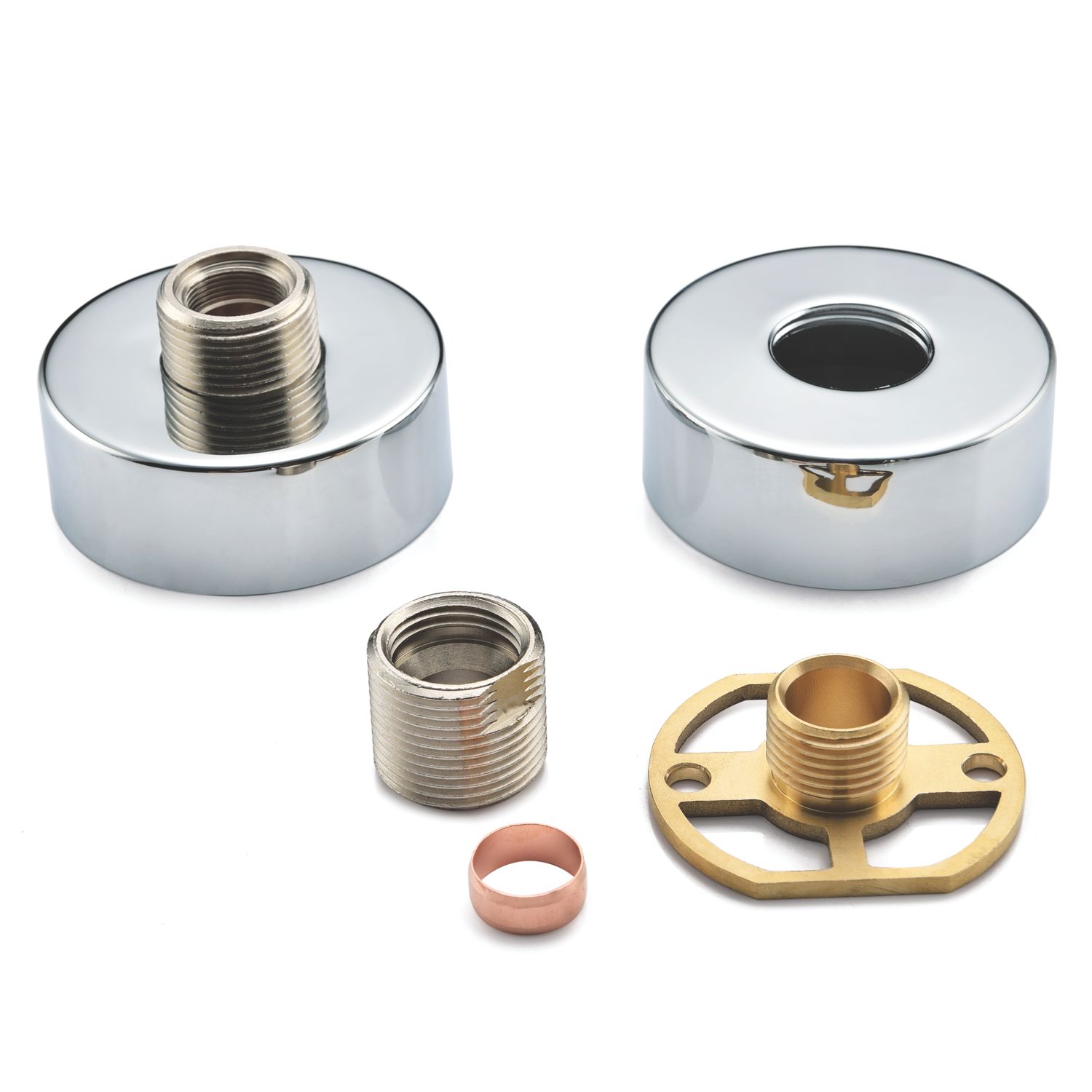 Highlife Bathrooms Round Shower Brackets Chrome (571HL)
