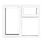 Crystal  Left-Hand & Top Opening Clear Triple-Glazed Casement White uPVC Window 905mm x 965mm