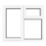 Crystal  Left-Hand & Top Opening Clear Triple-Glazed Casement White uPVC Window 905mm x 965mm