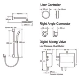 Mira Activate with ColdBoost Gravity-Pumped Rear-Fed Dual Outlet Chrome Thermostatic Digital Mixer Shower