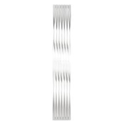Time Twister  2000mm x 310mm 3706BTU Matt Chrome Vertical Designer Radiator