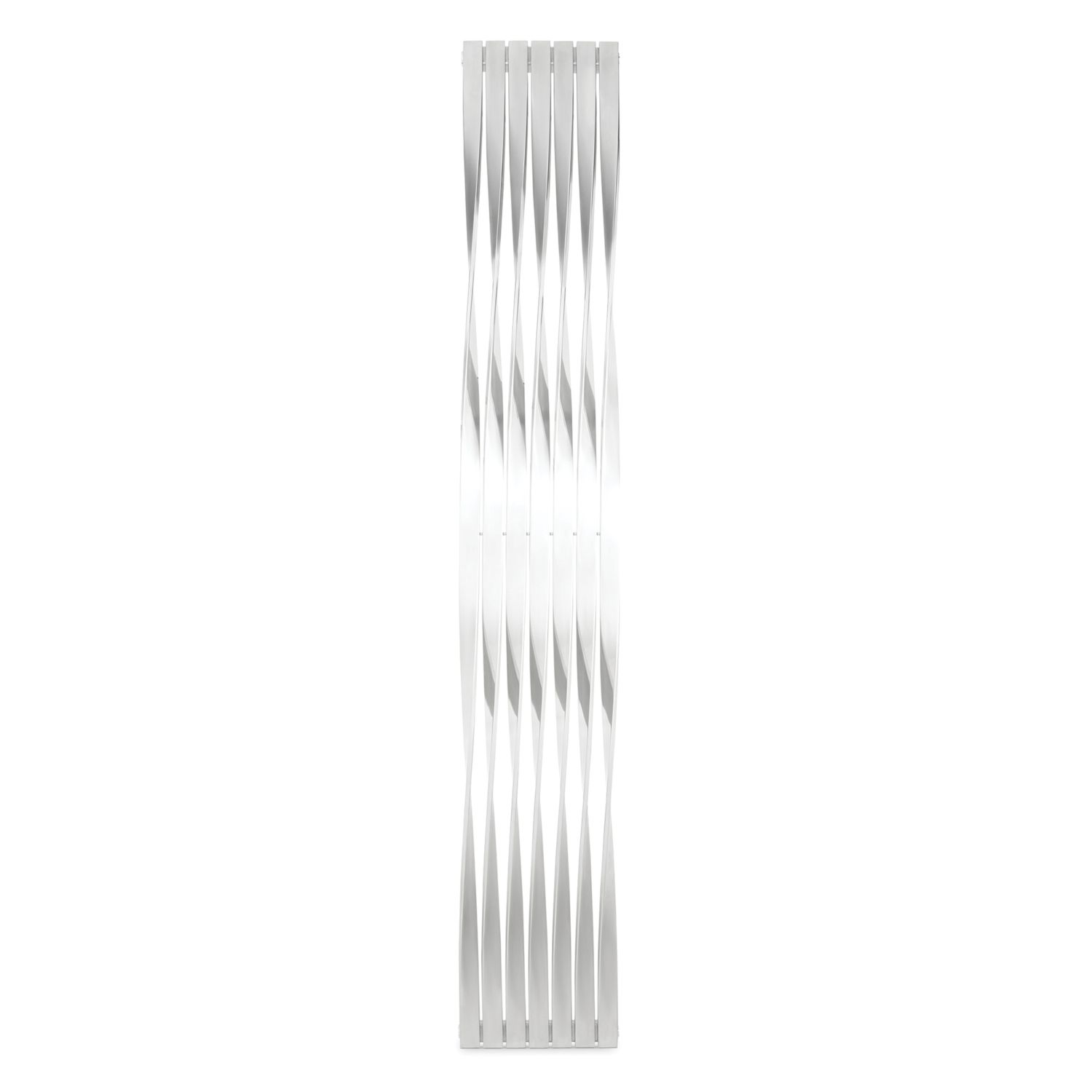 Time Twister 2000mm x 310mm 3706BTU Matt Chrome Vertical Designer Radiator (571KL)
