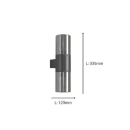 Eglo Cropani Outdoor Up & Down Wall Light Matt Black