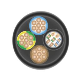 Prysmian PRY-EV Black  3-Core 4mm² & Cat 5e 4-Pair EV Charging Cable 50m Drum