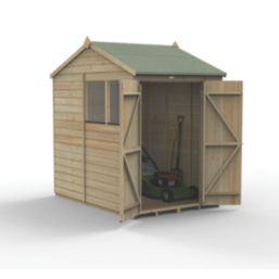 Forest Beckwood 5' x 7' (Nominal) Reverse Apex Shiplap Timber Shed with Base & Assembly