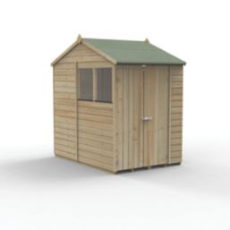 Forest Beckwood 5' x 7' (Nominal) Reverse Apex Shiplap Timber Shed with Base & Assembly