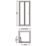 ETAL  Framed Square Bi-Fold Door Shower Enclosure & Tray  Chrome 890mm x 890mm x 1940mm