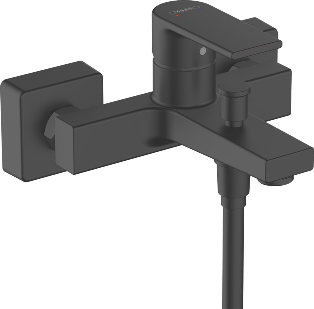 Hansgrohe Vernis Shape Wall-Mounted  Bath and Shower Mixer Matt Black