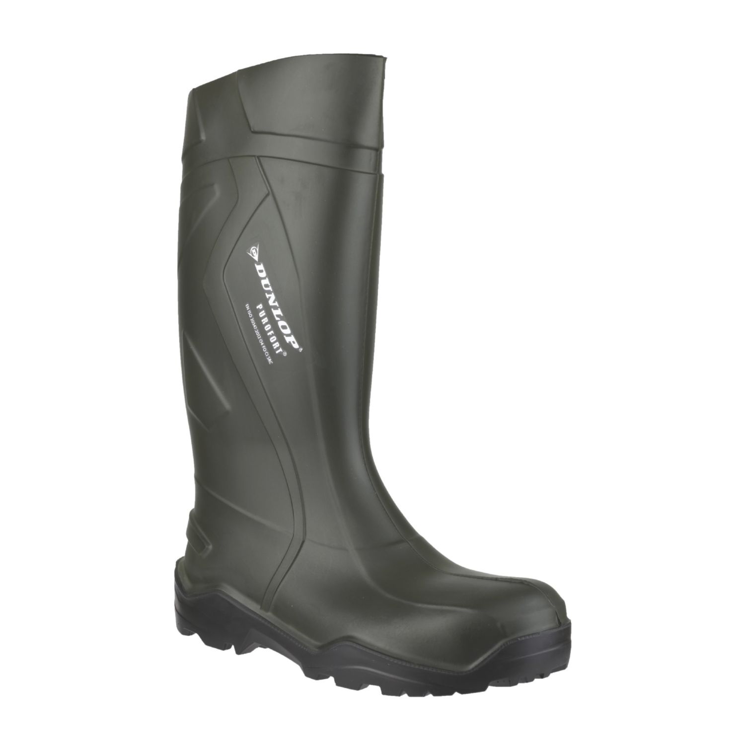 Dunlop Purofort+ Size 6.5 Green Steel Toe Cap Safety Wellies (571XG)
