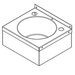 1 Bowl Stainless Steel Wall-Hung Wash Basin 290mm x 290mm