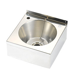 1 Bowl Stainless Steel Wall-Hung Wash Basin 290mm x 290mm