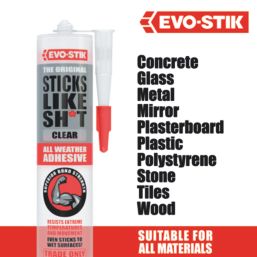 Evo-Stik Sticks Like Sh*t Solvent-Free Grab Adhesive Clear 290ml