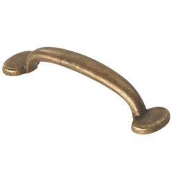 Siro Bowed Cabinet Pull Handle Antique Brass 130mm