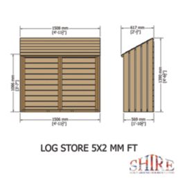Shire  5' x 2' (Nominal) Timber Log Store