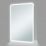 Iowa 1-Door Bathroom Mirror Cabinet With 2880lm LED Light Silver Polished 500mm x 130mm x 700mm