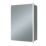Iowa 1-Door Bathroom Mirror Cabinet With 2880lm LED Light Silver Polished 500mm x 130mm x 700mm