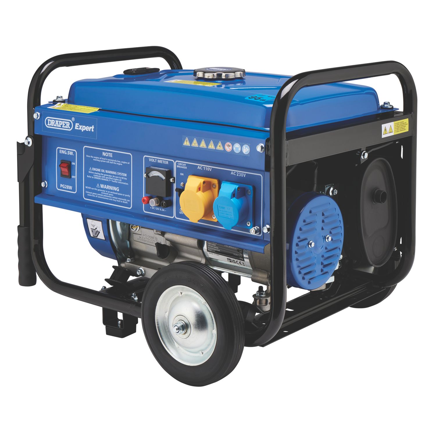 Draper Expert 87088 2500W Petrol Generator 110 / 230V (572CM)