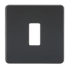 Knightsbridge  1-Module Grid Faceplate Matt Black