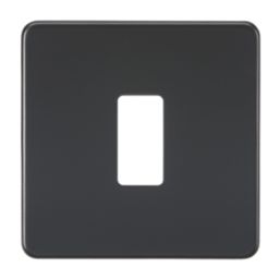 Knightsbridge  1-Module Grid Faceplate Matt Black
