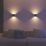 Calex Falerna Outdoor Rechargeable LED Up & Down Wall Lights With PIR & Photocell Sensor Black 70lm 2 Pack