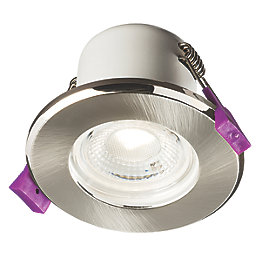Knightsbridge CFR Fixed  Fire Rated LED Downlight Brushed Chrome 5W 570lm