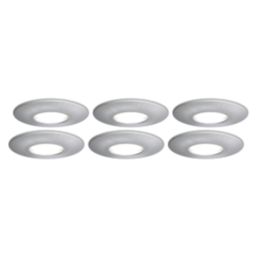 4lite  Fixed  Fire Rated LED Smart Downlights Satin Chrome 5W 440lm 6 Pack