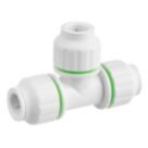 Flomasta  Plastic Push-Fit Equal Tees 15mm 5 Pack