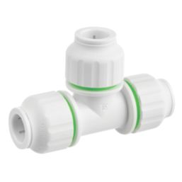 Flomasta Twistloc Plastic Push-Fit Equal Tee 15mm 5 Pack