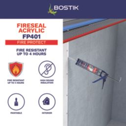 Bostik FP401 Fire Resistant Acrylic Sealant White 310ml