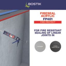 Bostik FP401 Fire Resistant Acrylic Sealant White 310ml