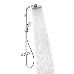 Hansgrohe Crometta S HP Rear-Fed Exposed Chrome Thermostatic Mixer Shower
