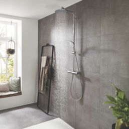 Hansgrohe Crometta S HP Rear-Fed Exposed Chrome Thermostatic Mixer Shower (572JX)