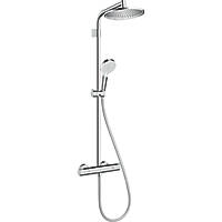 Hansgrohe Crometta S HP Rear-Fed Exposed Chrome Thermostatic Mixer Shower