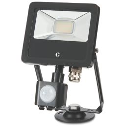 Collingwood  Outdoor LED Colour-Switch Floodlight With PIR Sensor Black 10W Up to 1300lm