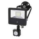 Collingwood  Outdoor LED Colour-Switch Floodlight With PIR Sensor Black 10W Up to 1300lm
